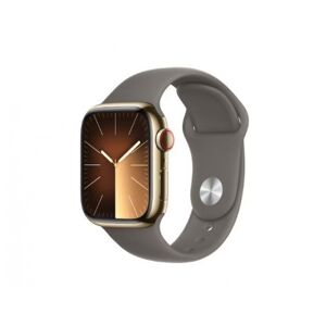 Apple Watch Series 9 GPS+Celular 41mm Dorado con correa marrón M/L (MRJ63QL/A)