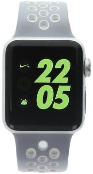 Apple Watch Series 2 aluminio plateado 38mm con Nike+ pulsera deportiva platin/blanco aluminio plateado - Reacondicionado: muy bueno   30 meses de