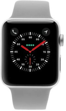 Apple Watch Series 3 aluminio plateado 42mm con pulsera deportiva nebel (GPS) aluminio plateado - Reacondicionado: muy bueno   30 meses de garantía