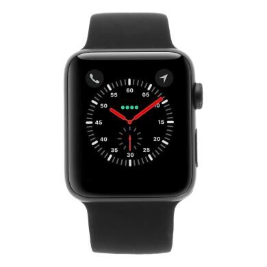 Apple Watch Series 3 aluminio gris 42mm con pulsera deportiva negro (GPS + Cellular) aluminio gris - Reacondicionado: muy bueno   30 meses de garantía
