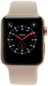 Apple Watch Series 3 aluminio dorado rosa 42mm con pulsera deportiva rosa arena (GPS + Cellular) aluminio dorado rosa - Reacondicionado: muy bueno