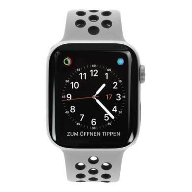 Apple Watch Series 4 Nike+ aluminio plateado 44mm con pulsera deportiva platinum/negro (GPS + Cellular) aluminio plateado - Reacondicionado: como