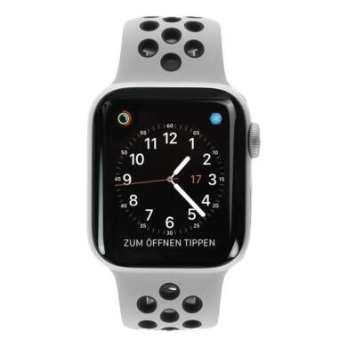 Apple Watch Series 4 Nike+ aluminio plateado 40mm con pulsera deportiva platinum/negro (GPS+Cellular) aluminio plateado - Reacondicionado: buen estado