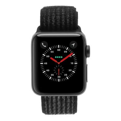 Apple Watch Series 3 aluminio gris 38mm con Nike+ pulsera deportiva Loop negro/platinum-gris (GPS + Cellular) aluminio gris - Reacondicionado: buen