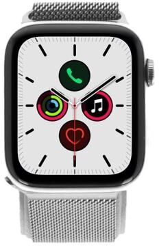 Apple Watch Series 5 acero inoxidable plateado 44mm con pulsera Milanesa plateado (GPS + Cellular) plateado - Reacondicionado: muy bueno   30 meses de