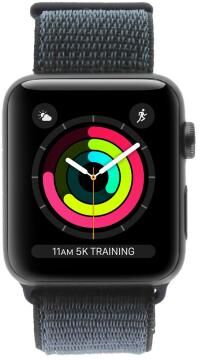 Apple Watch Series 3 aluminio gris 42mm con Nike+ pulsera deportiva Loop negro medianoche (GPS + Cellular) negro medianoche - Reacondicionado: buen