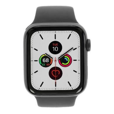 Apple Watch Series 5 aluminio gris 44mm con pulsera deportiva negro (GPS) gris - Reacondicionado: buen estado   30 meses de garantía   Envío gratuito