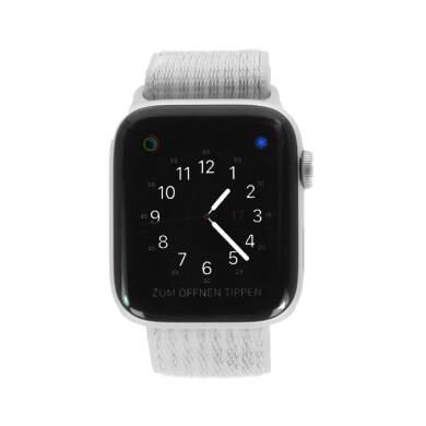Apple Watch Series 4 Nike+ aluminio plateado 44mm con pulsera deportiva Loop blanco (GPS) plateado - Reacondicionado: muy bueno   30 meses de garantía