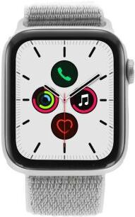 Apple Watch Series 5 aluminio plateado 44mm con pulsera deportiva Loop gris hierro (GPS + Cellular) plateado - Reacondicionado: muy bueno   30 meses