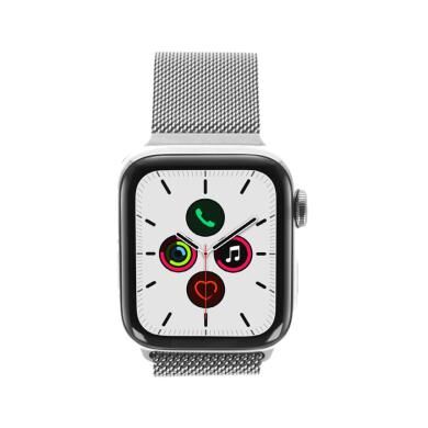 Apple Watch Series 5 acero inoxidable plateado 40mm con Milaniase- pulsera plateado (GPS + Cellular) plateado - Reacondicionado: muy bueno   30 meses