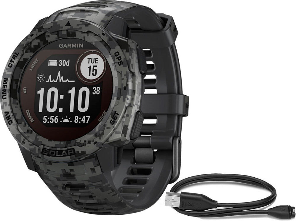 Garmin Pulsómetros con gps instinct solar camo grafito