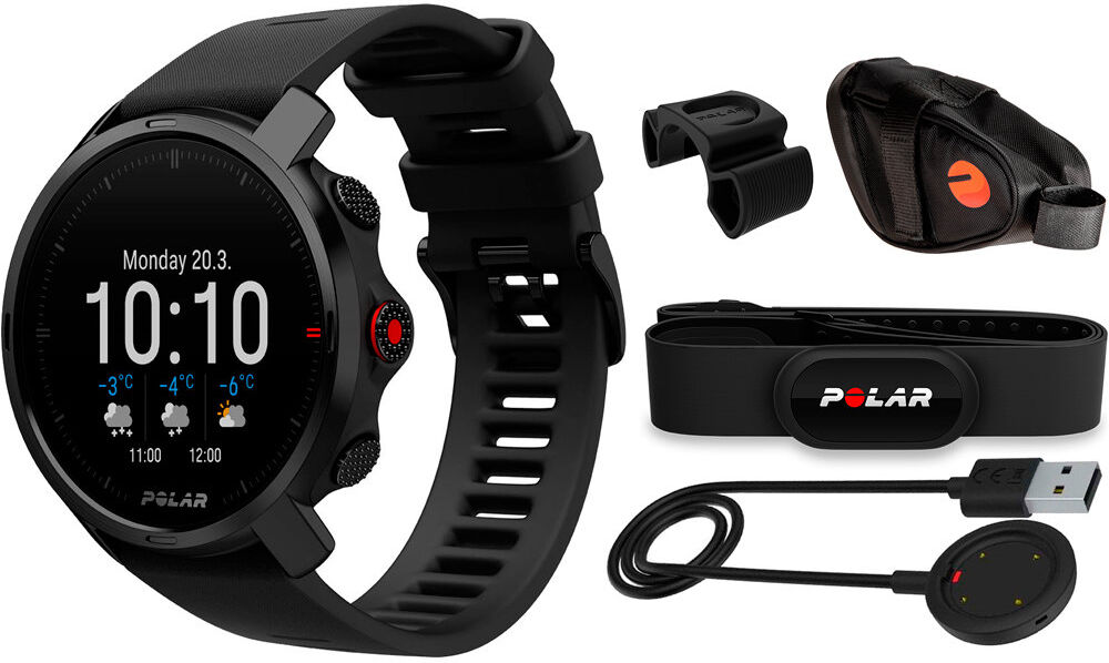 Polar Pulsómetros con gps polar grit x blk m/l cycling bundle