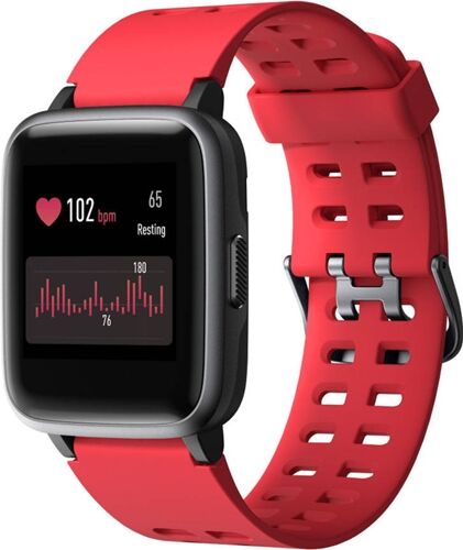 SHANASI Smartwatch SHANASI S25 (Bluetooth - Monitor Cardíaco - Monitor de Sueño - Rojo)