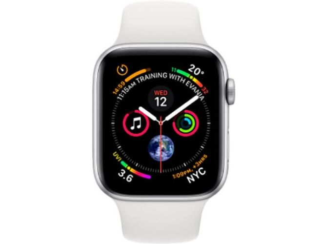 Apple Watch Series 4 GPS (Sport band - 44mm - Aluminio, Blanco)