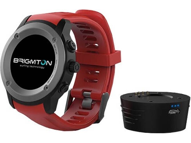 BRIGMTON Smartwatch BRIGMTON BWATCH-100GPS negro y rojo