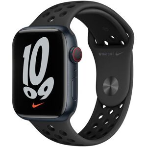 Apple Watch Nike Series 7 Alumiini 45 mm (2021)   GPS + Cellular   Midnight   Urheiluranneke musta