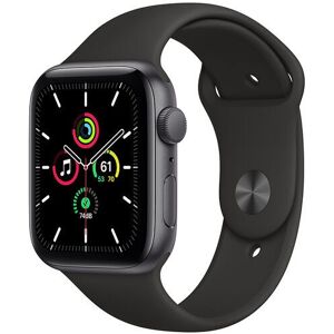 Apple Watch SE Alumiini 44 mm (2020)   WiFi   spacegrey   Urheiluranneke musta