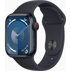 Apple Watch Series 9 Alumiini 41 mm (2023)   GPS + Cellular   Midnight   Urheiluranneke Midnight S/M