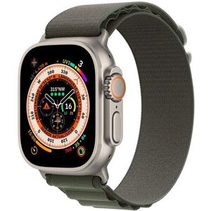 Apple Watch Ultra (2022)   49 mm   GPS + Cellular   hopea   Alpine Loop vihreä Medium