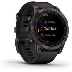 Garmin Fenix 7 Sapphire Solar Black - Harmaa - NONE