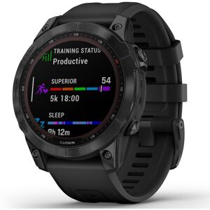 Garmin Fenix 7 Sapphire Solar Musta DLC-titaani ja musta hihna 010-02540-35