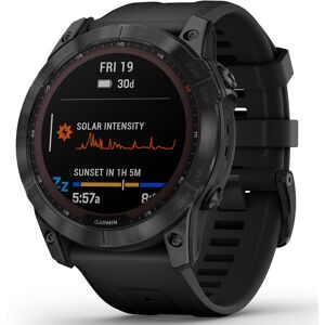 Garmin Fenix 7X Sapphire Solar, Musta DLC-titaani / musta ranneke 010-02541-23