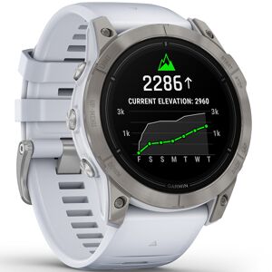 Garmin epix Pro (Gen 2) Sapphire Edition  51 mm Titaani, luonnonvalkoinen silikoniranneke 010-02804-11