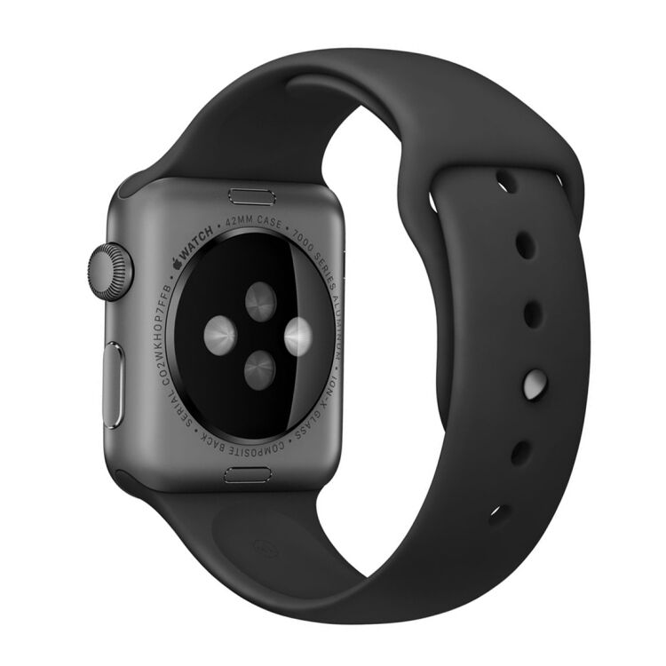 Tarvike Apple Watch Sport 42 mm kellon ranneke (Musta)