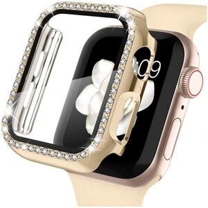 Protection Apple Watch - Coque - Ecran Protecteur   Verre Trempé - Doré 44mm - Publicité