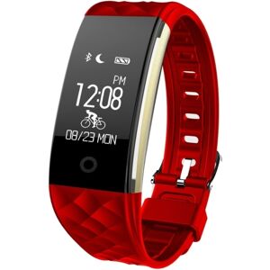 Bracelet Connecte Smartwatch iOs Android Montre Tactile Cardio Waterproof Rouge YONIS - Neuf