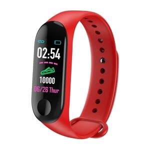 Bracelet Connecte Android iOs Montre Fitness 0.96 Pouce Bluetooth IP67 Rouge YONIS - Neuf