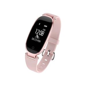 Non renseigné Moniteur de fréquence cardiaque de montre intelligente de bracelet de Bluetooth de sports de S3 imperméable pour des femmes Rose doré - Publicité