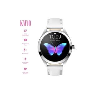 Non renseigné Montre connectée KW10 Smart Watch IP68 Bracelet de surveillance la fréquence cardiaque étanche Fitness blanc - Publicité