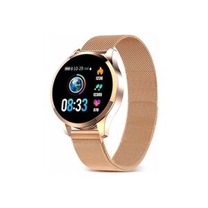 GENERIQUE Montre Connectée Femmes Homme Smartwatch Sport Bracelet Connecté Fitness Tracker d'Activité pour Android iPhone Or - Publicité