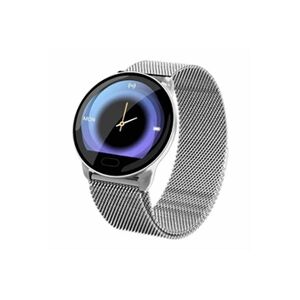 GENERIQUE Montre Connectée Femmes Homme Sport Bracelet Connecté Etanche Bluetooth Montre Intelligente Tracker d'Activité pour Android iOS-Argent - Publicité