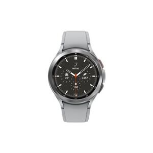Samsung Galaxy Watch4 Classic - 46 mm - argent - montre intelligente avec bande de sport ridge - fluoroélastomère - argent - affichage 1.4" - 16 Go - NFC, - Publicité