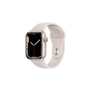 Apple Watch Series 7 GPS, boîtier Aluminium Lumière Stellaire 41mm avec Bracelet Sport Lumère Stellaire - Publicité