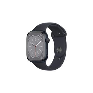 Apple Watch Series 8 GPS, boîtier aluminium Minuit 45 mm avec Bracelet Sport Minuit - Publicité