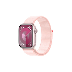 Apple Series 9 GPS 41 mm Boîtier en Aluminium Rose avec Boucle de Sport Rose Clair - Publicité