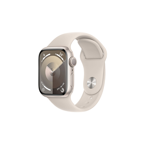 Apple Series 9 GPS 41 mm Boîtier en Aluminium Starlight avec Bracelet de Sport Starlight - M/L - Publicité