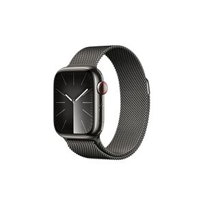 Apple Series 9 GPS + Cellular 41mm Boîtier en Acier Inoxydable Graphite avec Bracelet Milanais Graphite - Publicité