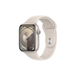 Apple Series 9 GPS 45 mm Boîtier en Aluminium Starlight avec Bracelet de Sport Starlight - M/L - Publicité