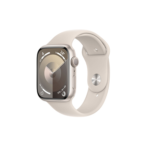 Apple Series 9 GPS 45 mm Boîtier en Aluminium Starlight avec Bracelet de Sport Starlight - S/M - Publicité