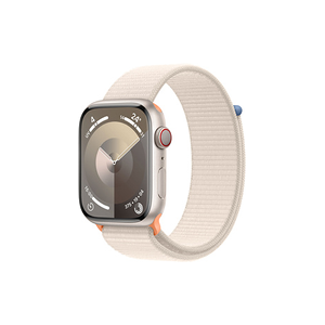 Apple Series 9 GPS + Cellular 45 mm Boîtier en Aluminium Starlight avec Boucle de Sport Starlight - Publicité