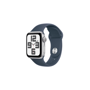 Apple SE GPS 40mm Boîtier en Aluminium Argent avec Bracelet Sport Bleu Tempete - S/M - Publicité