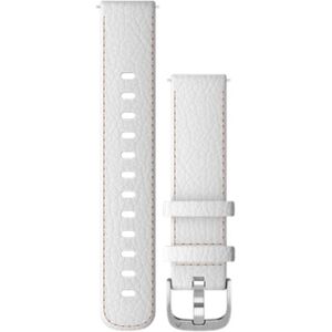 Garmin Bracelet Quick Release, 18mm, Cuir blanc boucle silver - Publicité