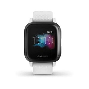 Garmin Venu SQ Music Bracelet blanc et contour Gris Ardoise Reconditionnée - Publicité