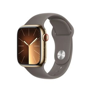 Apple Watch Series 9 GPS + Cellulaire, boitier en Acier de 41 mm avec boucle en caoutchouc S/M, Or - Neuf - Publicité