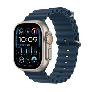 Apple Watch Ultra 2 OLED 49 mm Numérique 410 x 502 pixels Écran tactile 4G Or GPS (satellite), bleu - Neuf - Publicité
