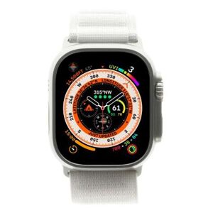 Apple Watch Ultra GPS + Cellular 49mm titane boucle alpine lumière stellaire L - très bon état - Publicité